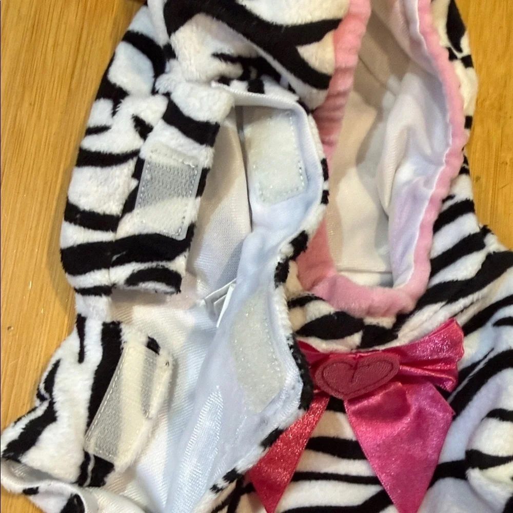 Koala Kids Infant Girl Plush Black White Stripe Baby Zebra Costume Hoodie 6-9m